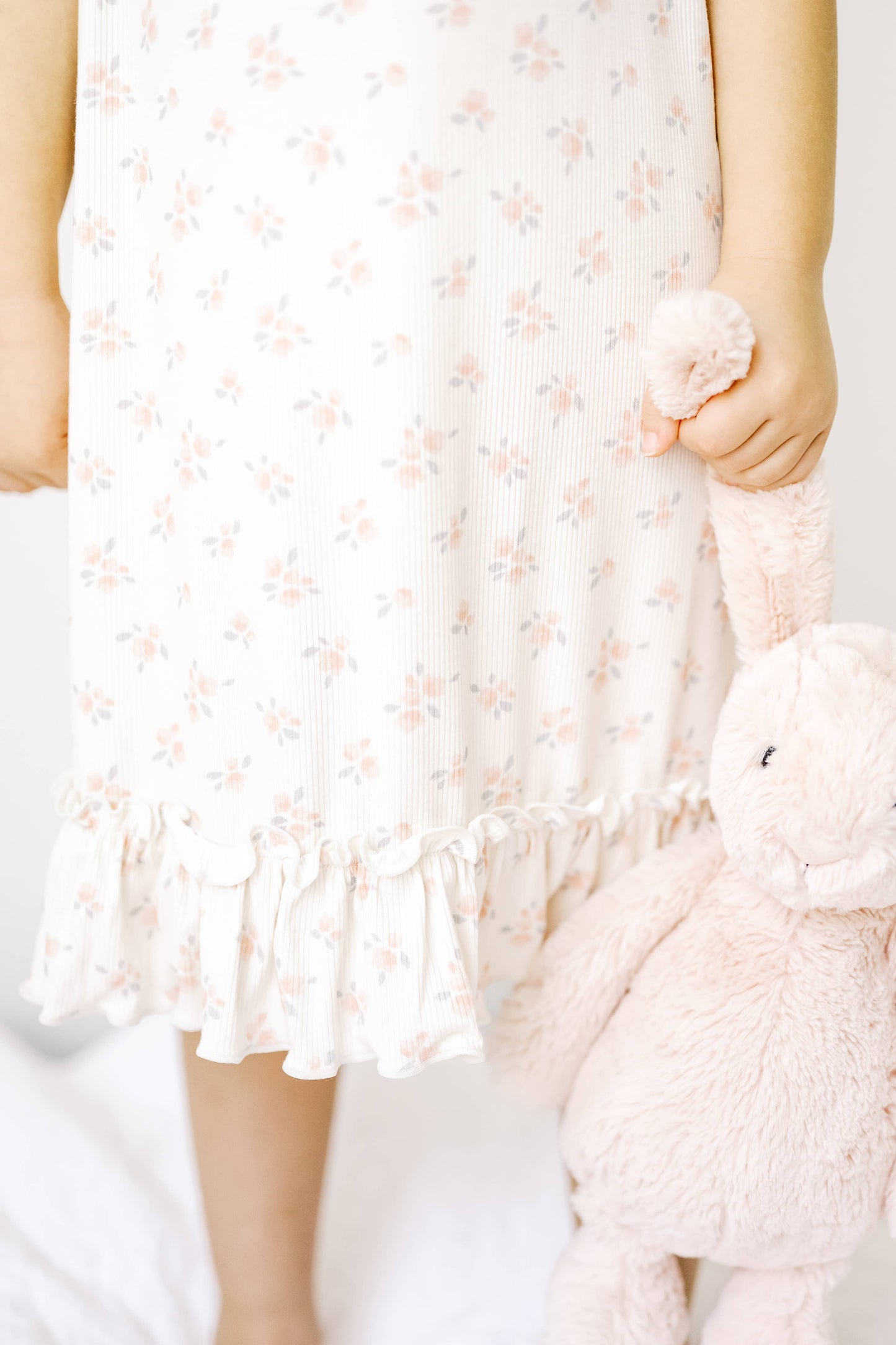 Ribbed Bamboo Nightgown in Ellie Floral