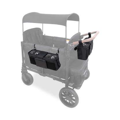 Parent Console with 4 Cupholders - Black