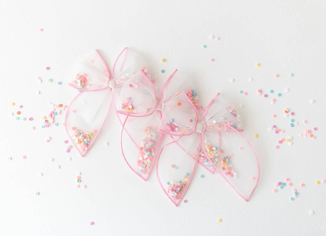 Mesh Shaker Bow - Confetti Pop