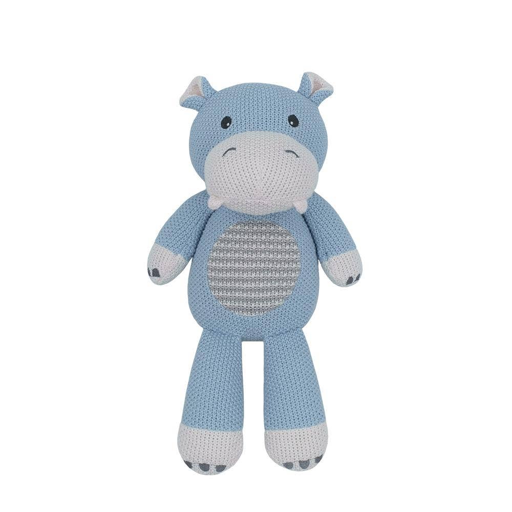 Whimsical Cotton Knitted Toy - Henry Hippo