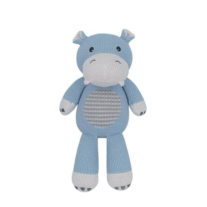 Whimsical Cotton Knitted Toy - Henry Hippo