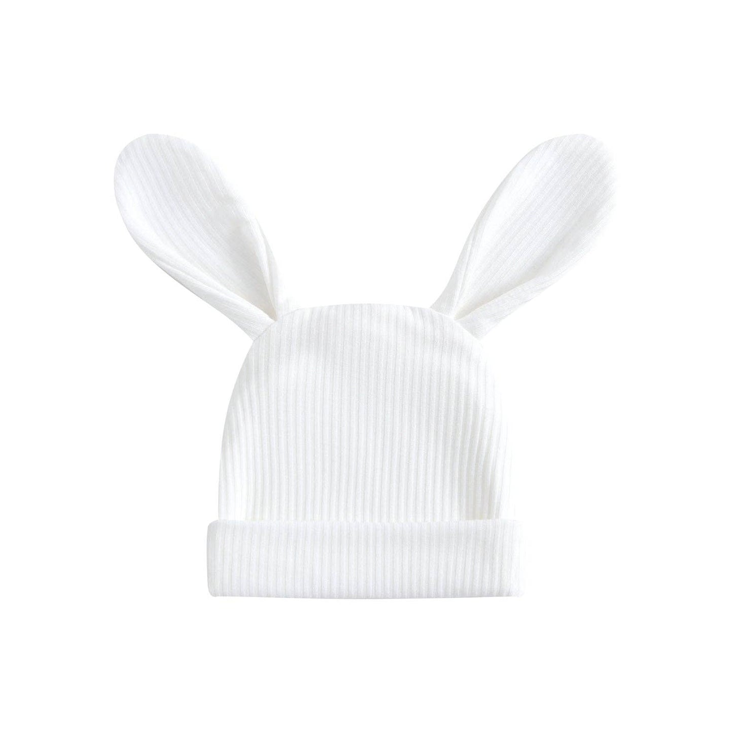 Snow Ribbed Bunny Beanie