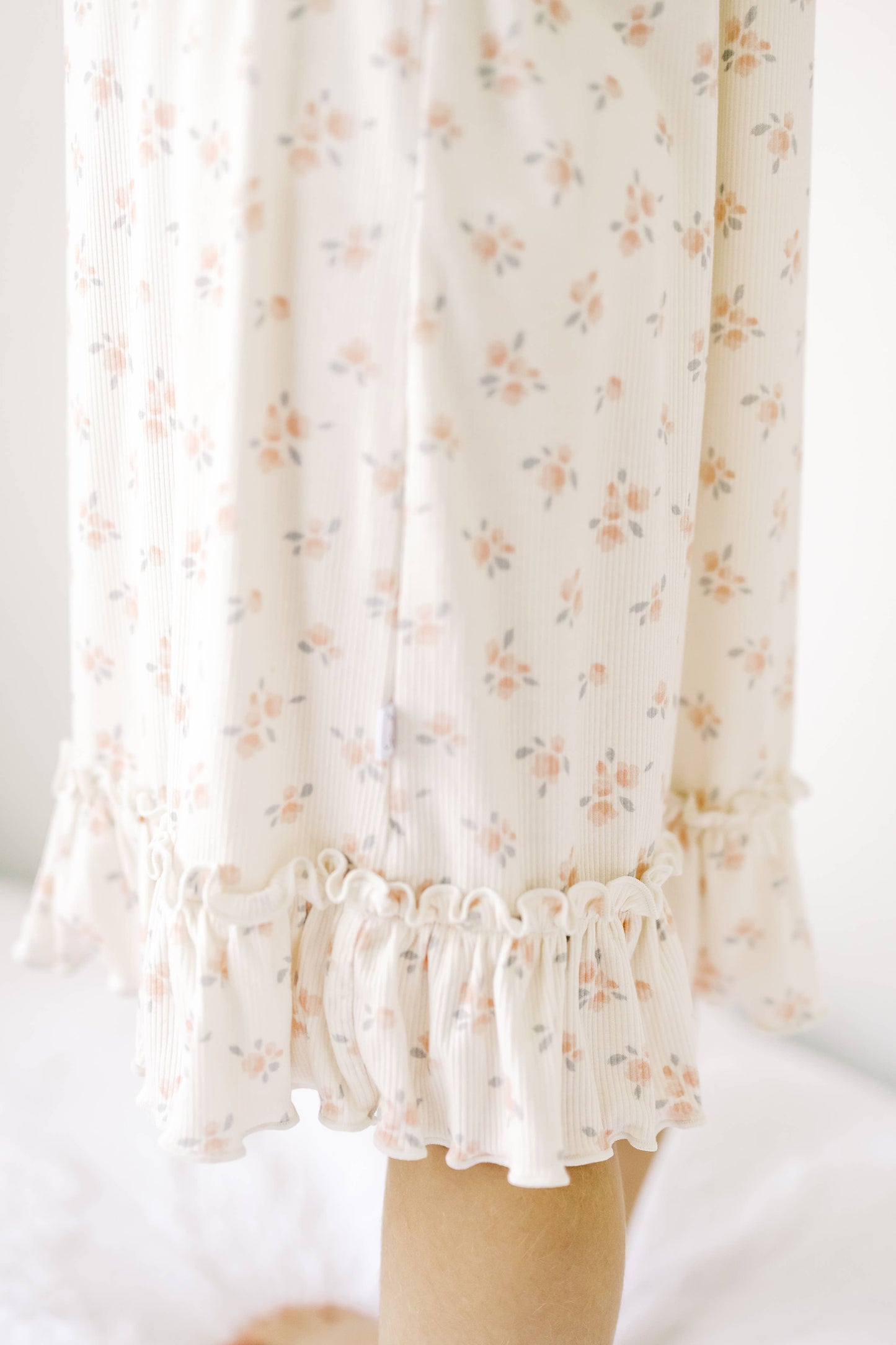 Ribbed Bamboo Nightgown in Ellie Floral