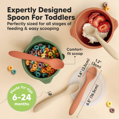 3-Pack Prep Silicone Baby Spoons