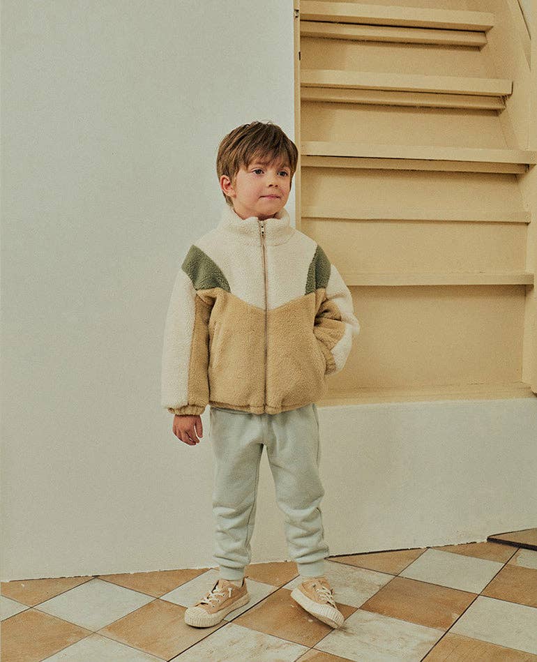 Color Block Fleece Jacket