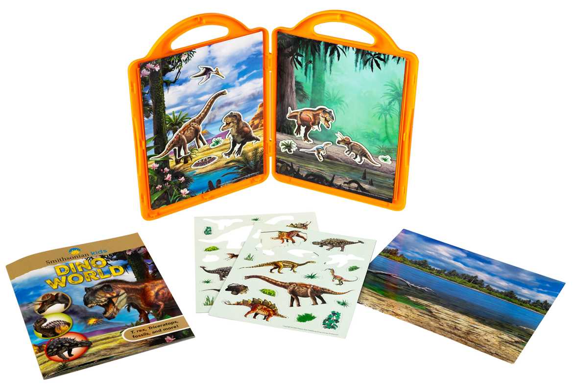 DinoWorld Book and Magnetic Play Set