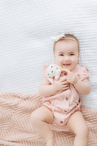 Bunny Wooden & Plush Teether