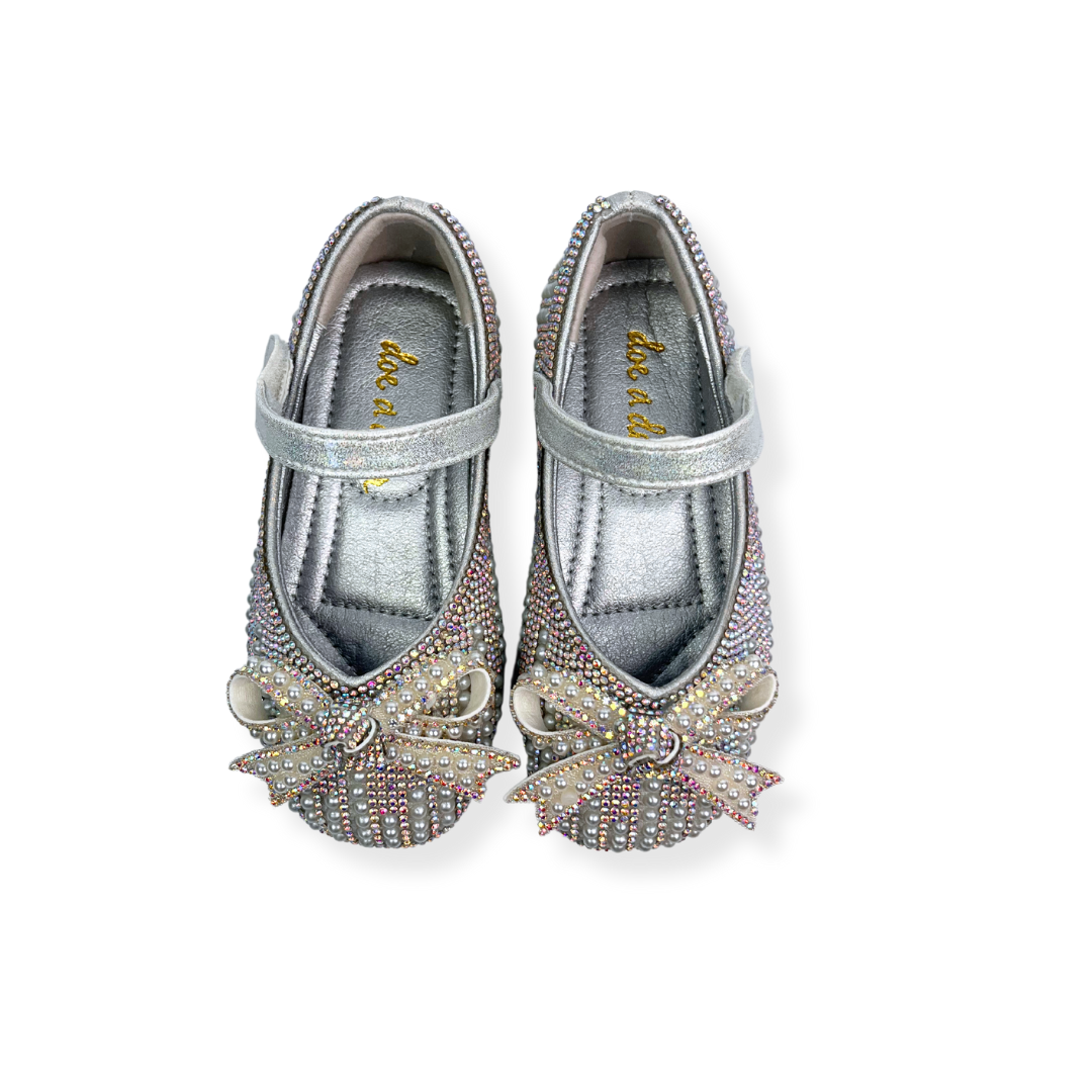 Pearl & Rhinestone Flat Shoes