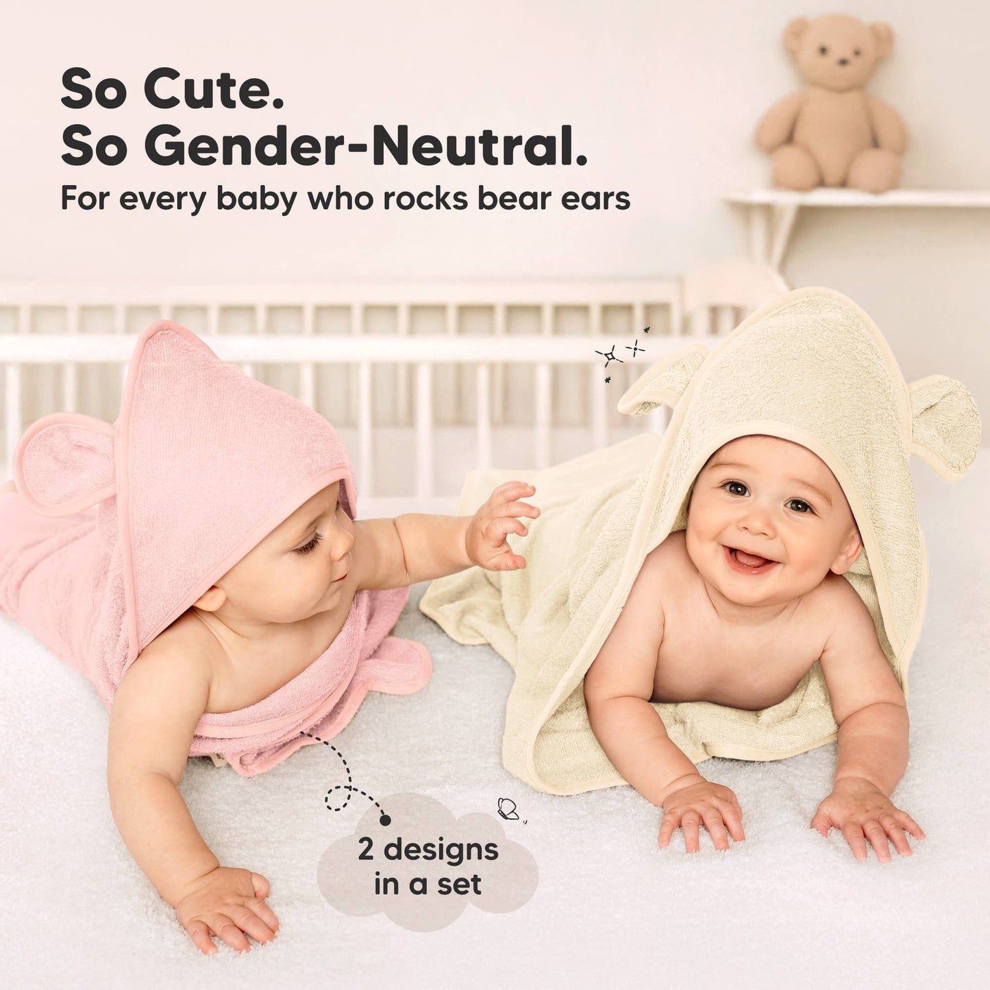 2-pack Snuggle Baby Hooded Towels