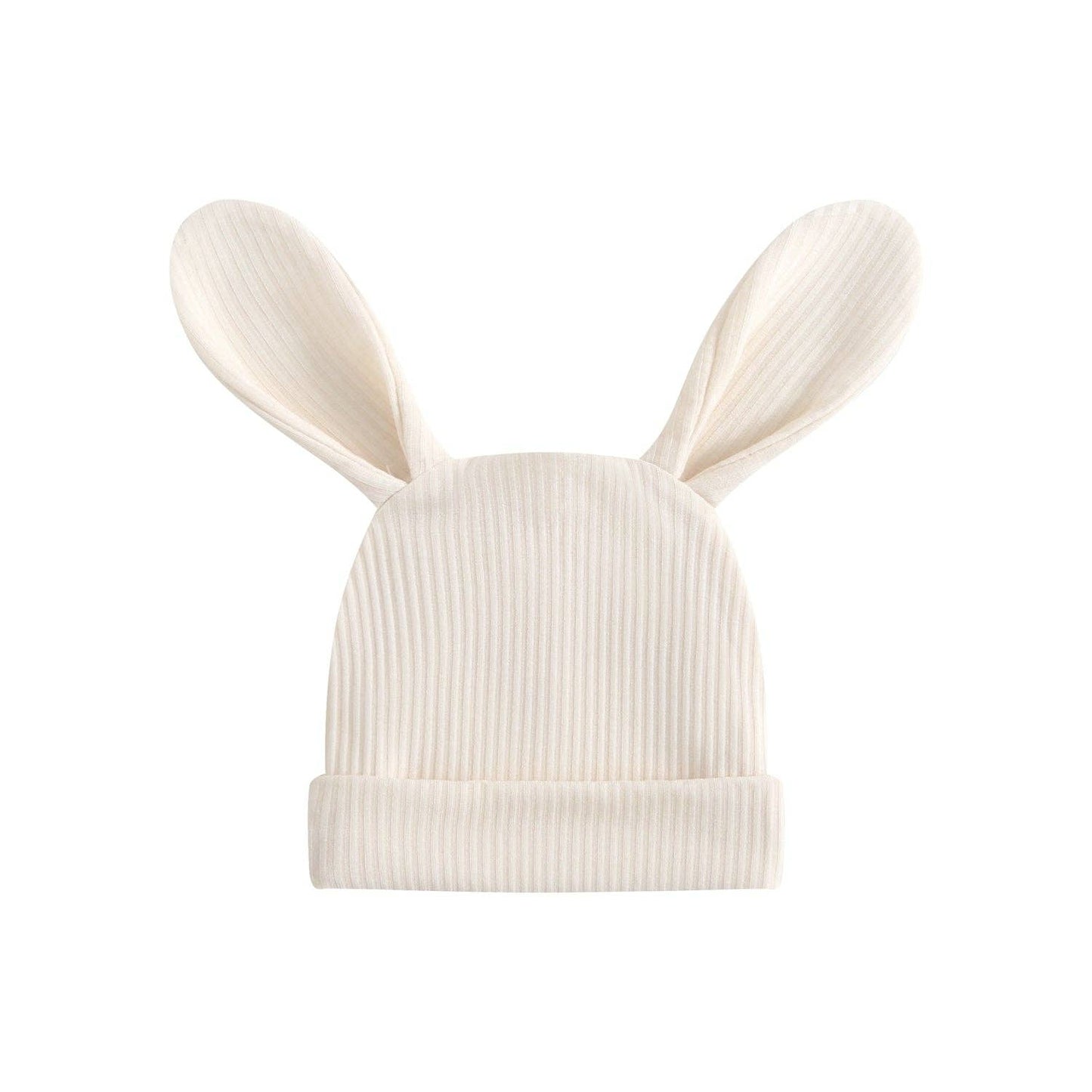 Oatmeal Ribbed Bunny Beanie