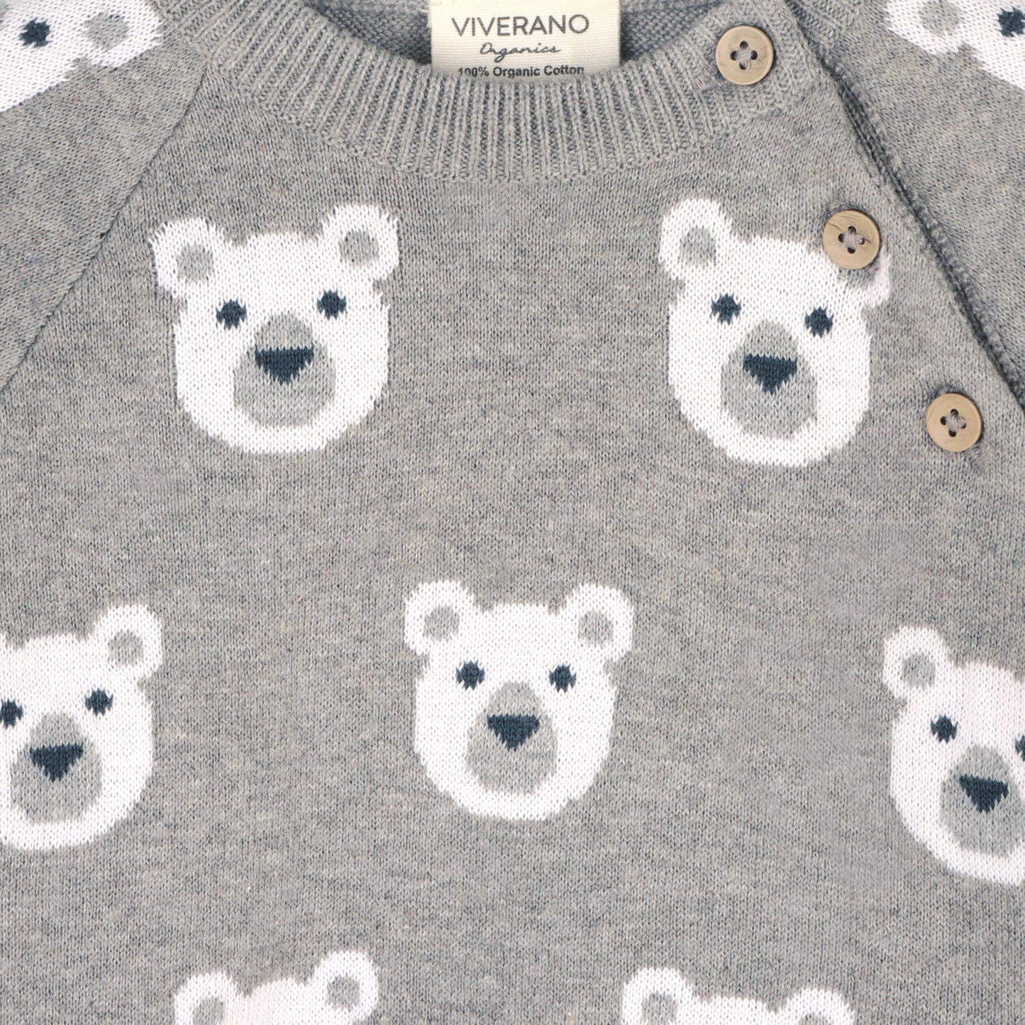 Bear Jacquard Knit Sweater