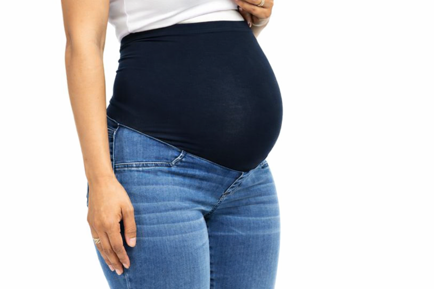 Maternity Wide Leg Jean w Bellyband