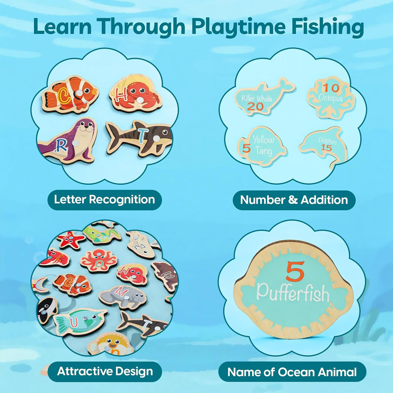 Topbright! Montessori Toddler Fishing Game