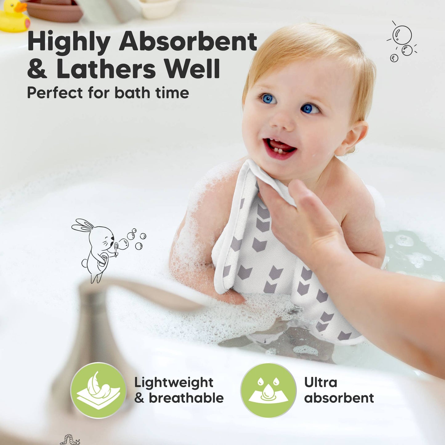 6-Pack Organic Cami Baby Washcloths