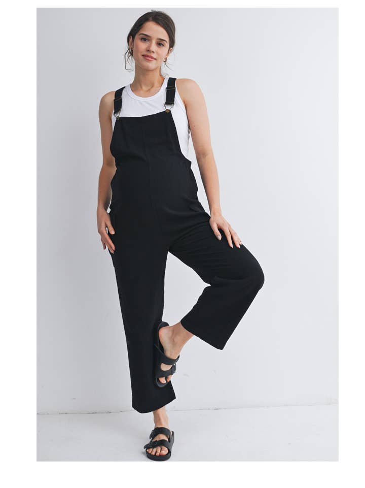 Straight Leg Maternity Adjustable Overalls