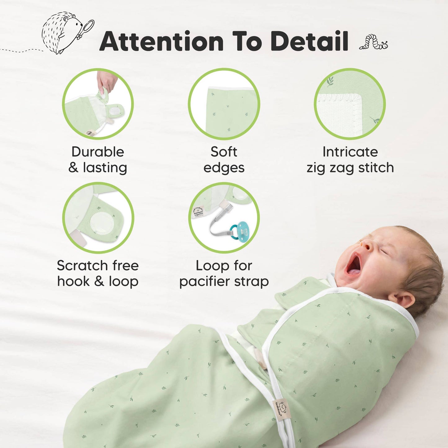 3pk Soothe Baby Swaddles 0-3 Months, Sleep Sack for Newborns