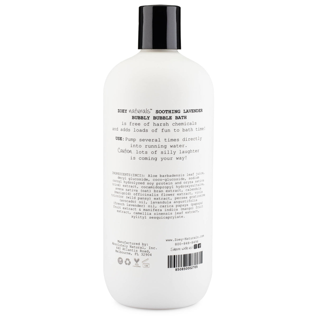 Soothing Lavender Bubbly Bubble Bath - Tear-Free