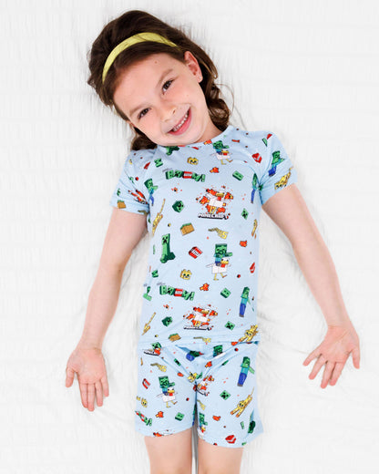 Minecraft: Chicken Jockey Bamboo Kids Pajama Short Set