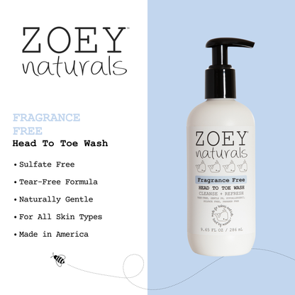 Fragrance Free Head To Toe Wash - 9.65oz