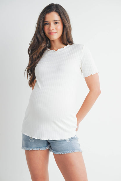 Ribbed Maternity T-Shirt