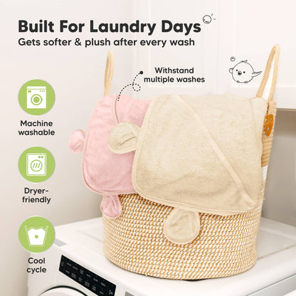 2-pack Snuggle Baby Hooded Towels