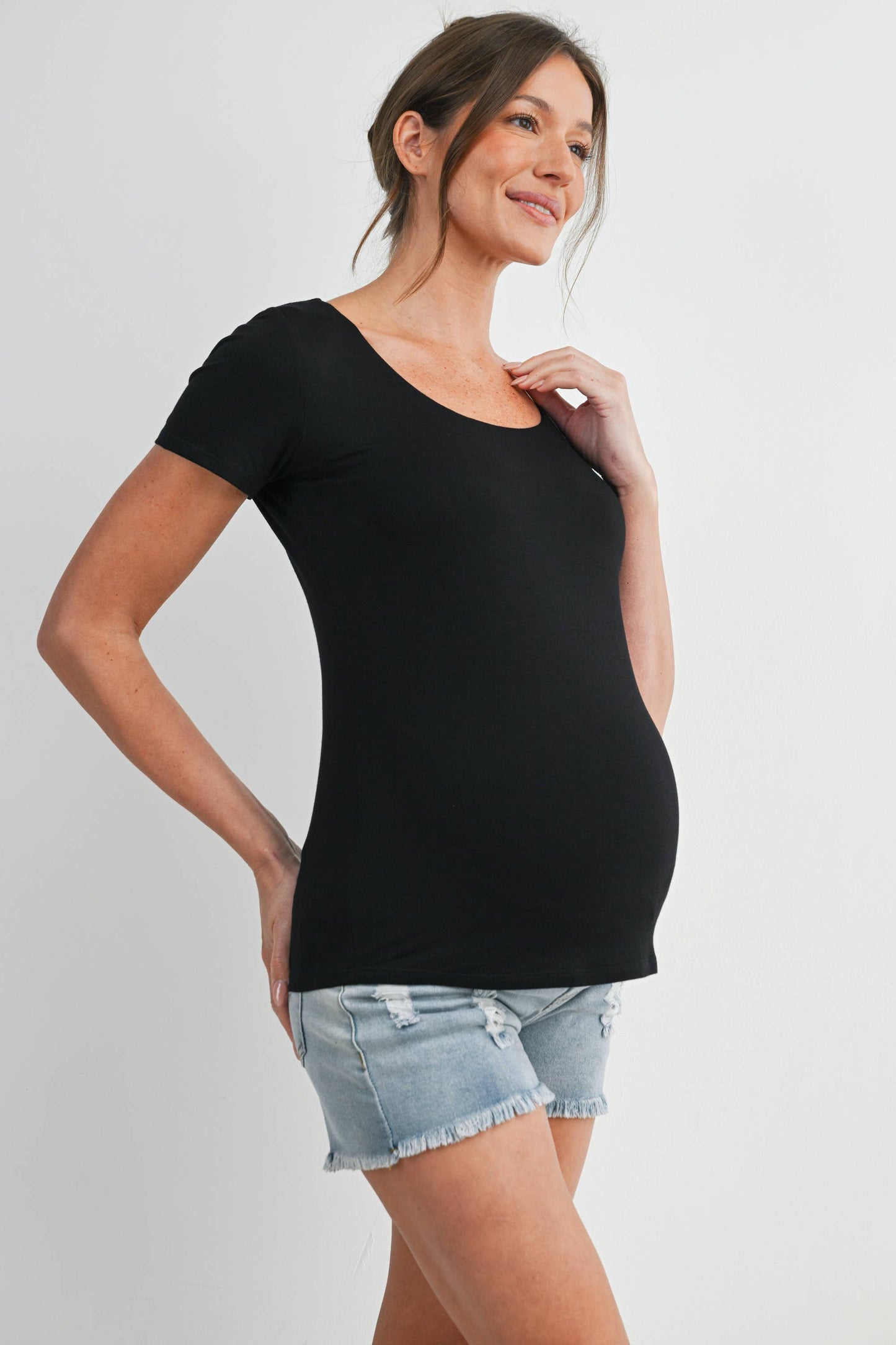 Scoop Neck Maternity T-Shirt