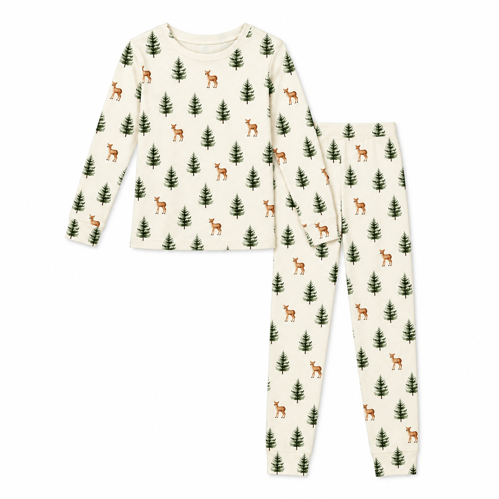 Winter Fawn Kids Pajama Set