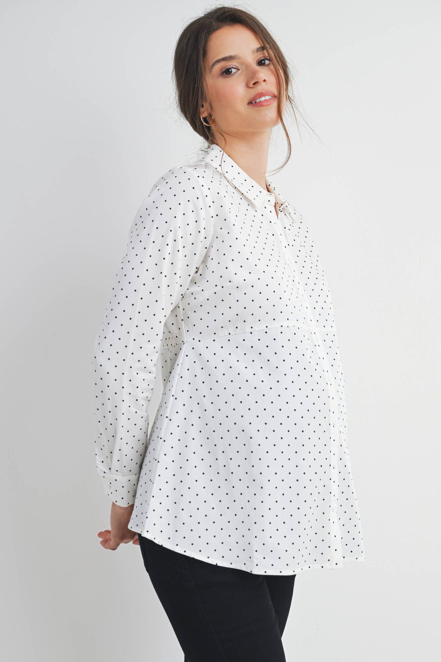 Polka Dot Maternity Top