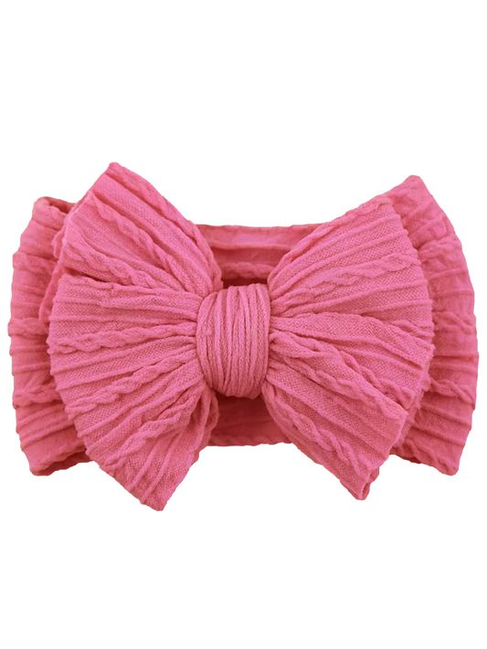 Cable Bow, Vibrant Rose