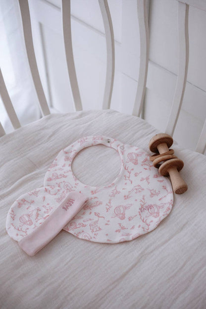 Newborn Set 5 Piece - Toile De Jouy/Pink