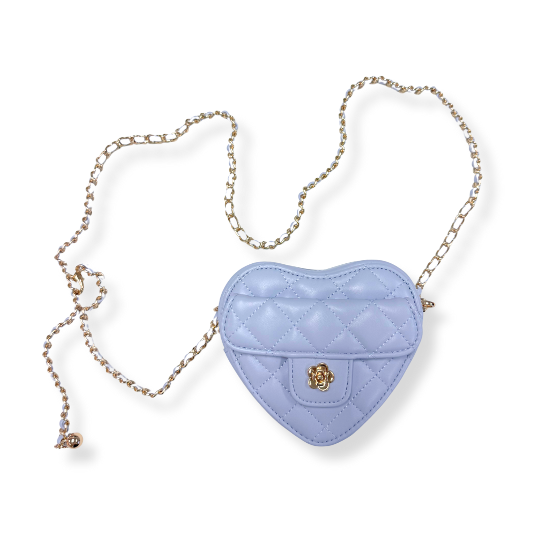 Quilted Leather Heart Purse