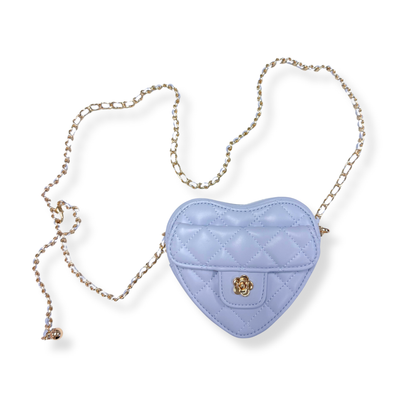 Quilted Leather Heart Purse