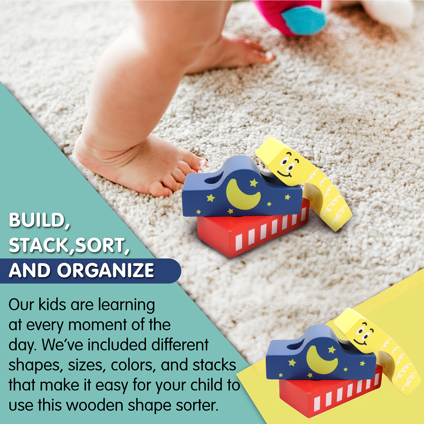Block Train Stacking Set