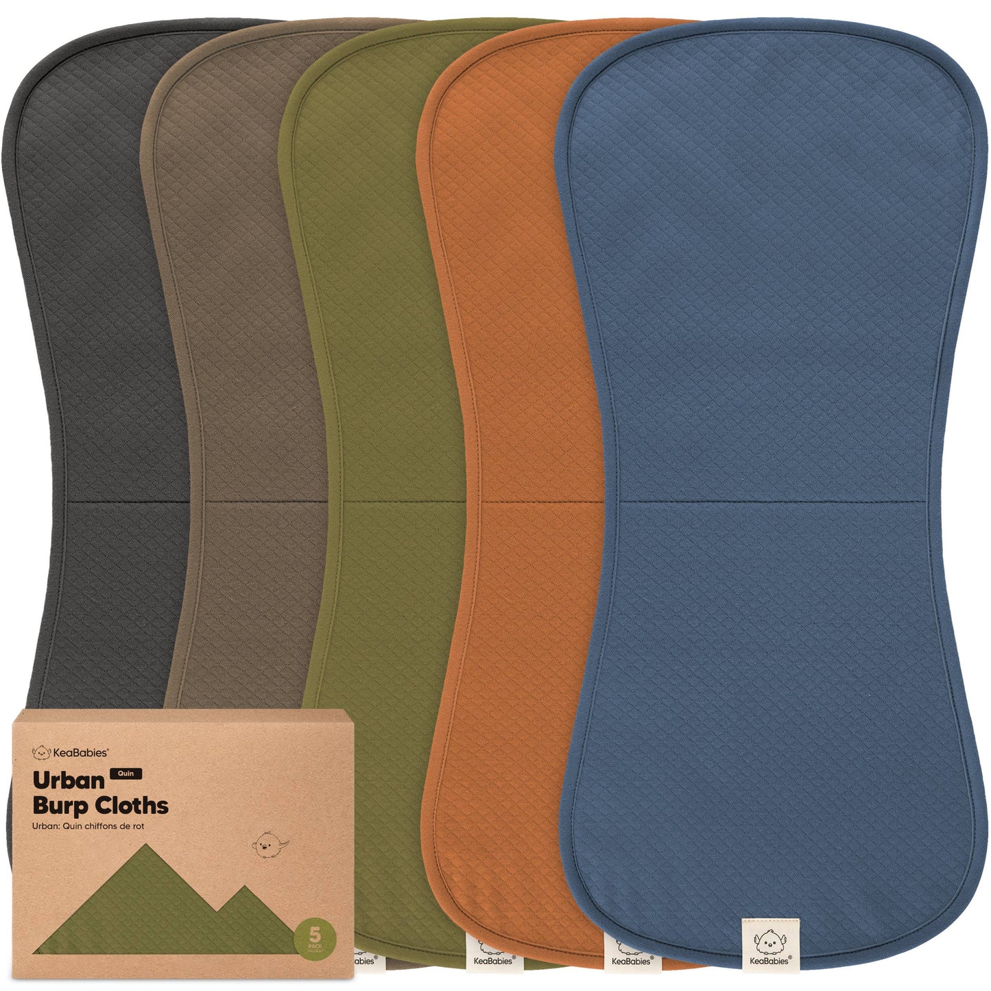 5-Pack Quin Baby Burp Cloths