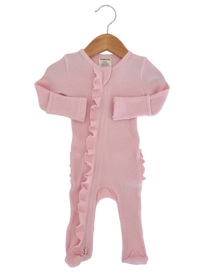 Blush Organic Waffle  Footie