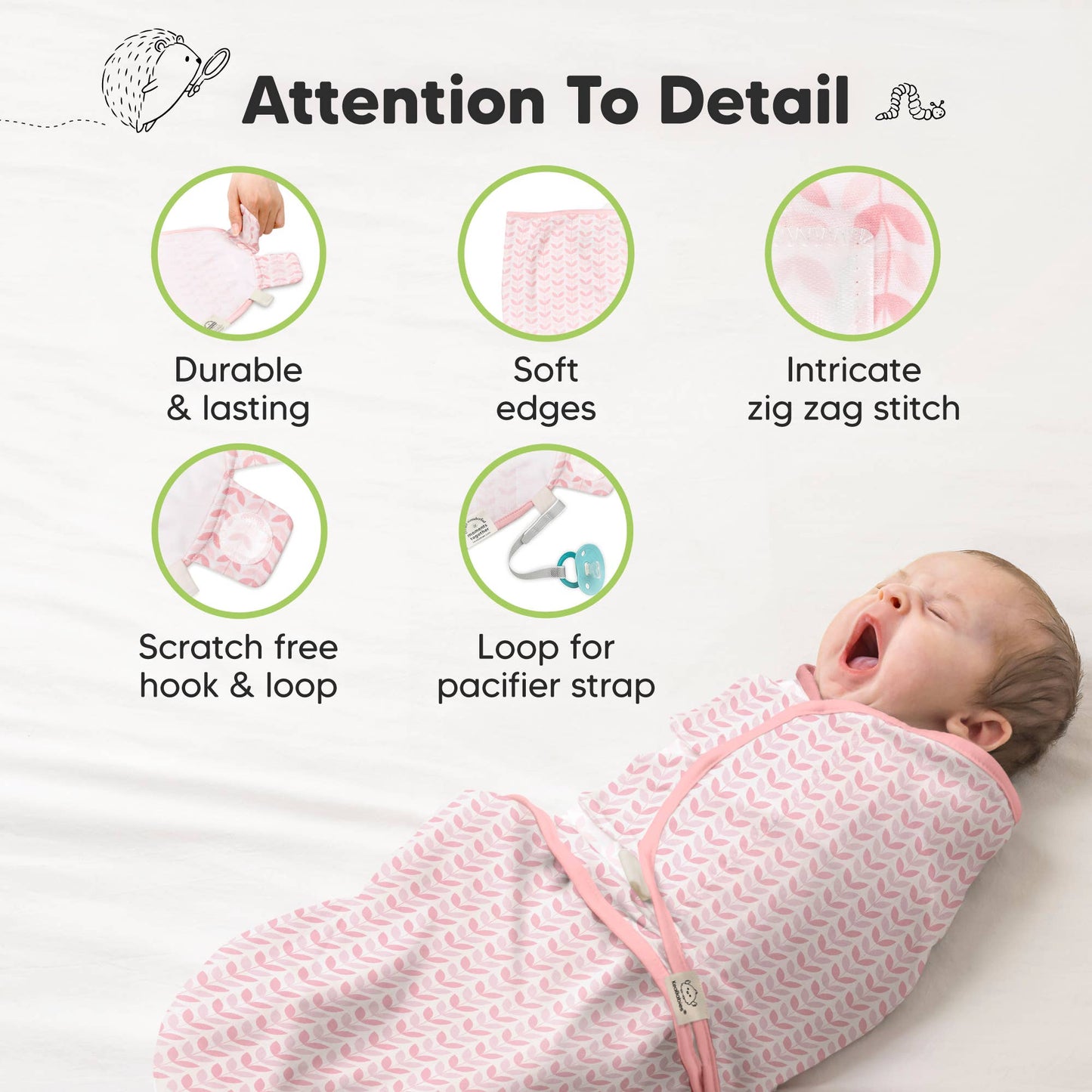 3pk Soothe Baby Swaddles 0-3 Months, Sleep Sack for Newborns