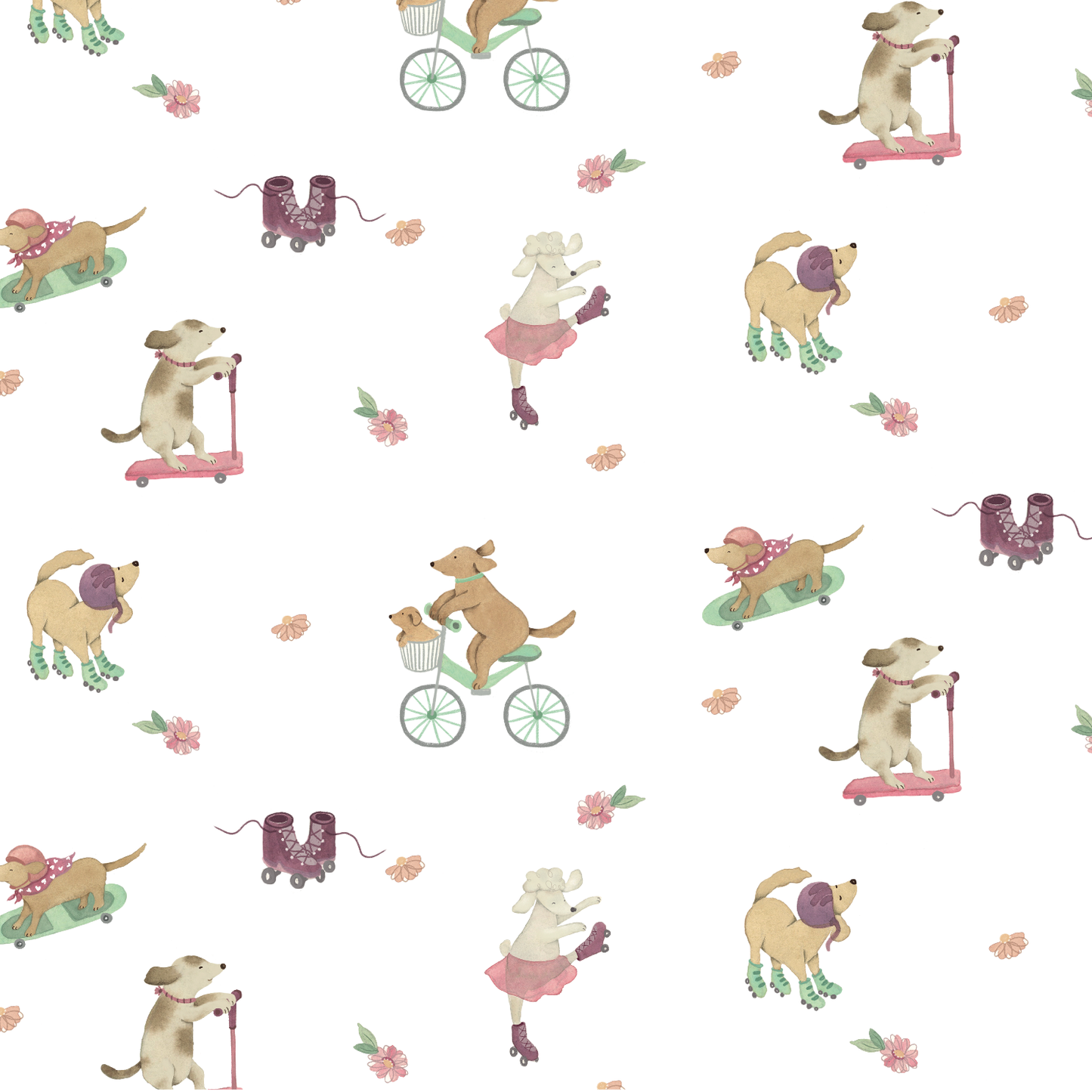 Roller Dogs Girls Pjs