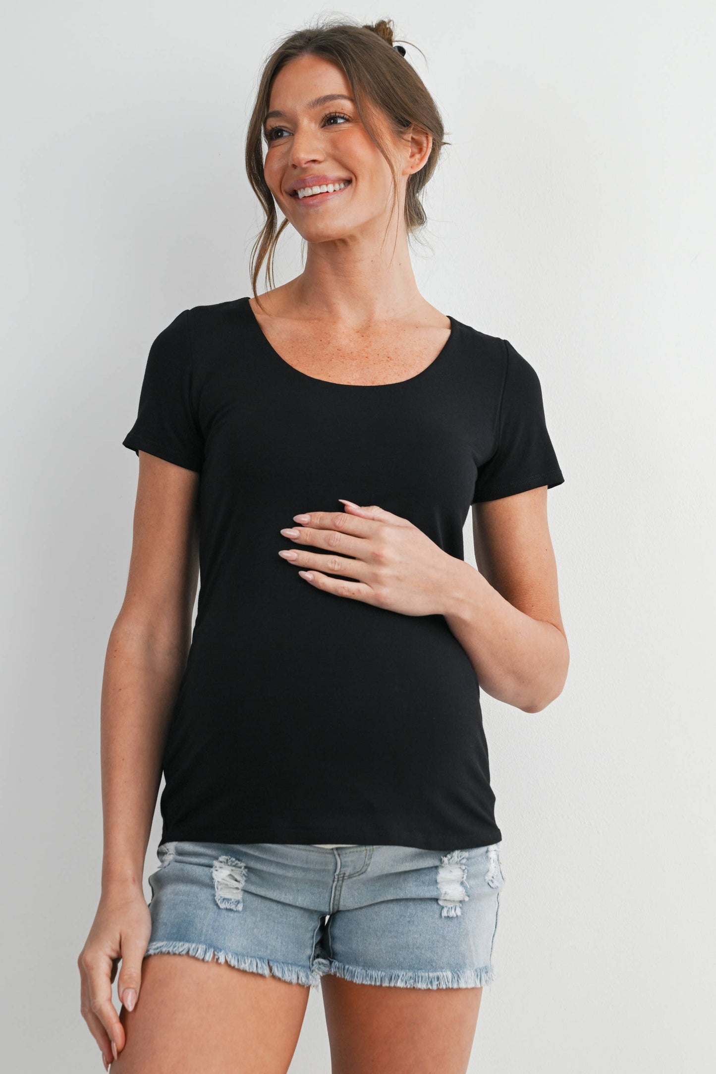 Scoop Neck Maternity T-Shirt