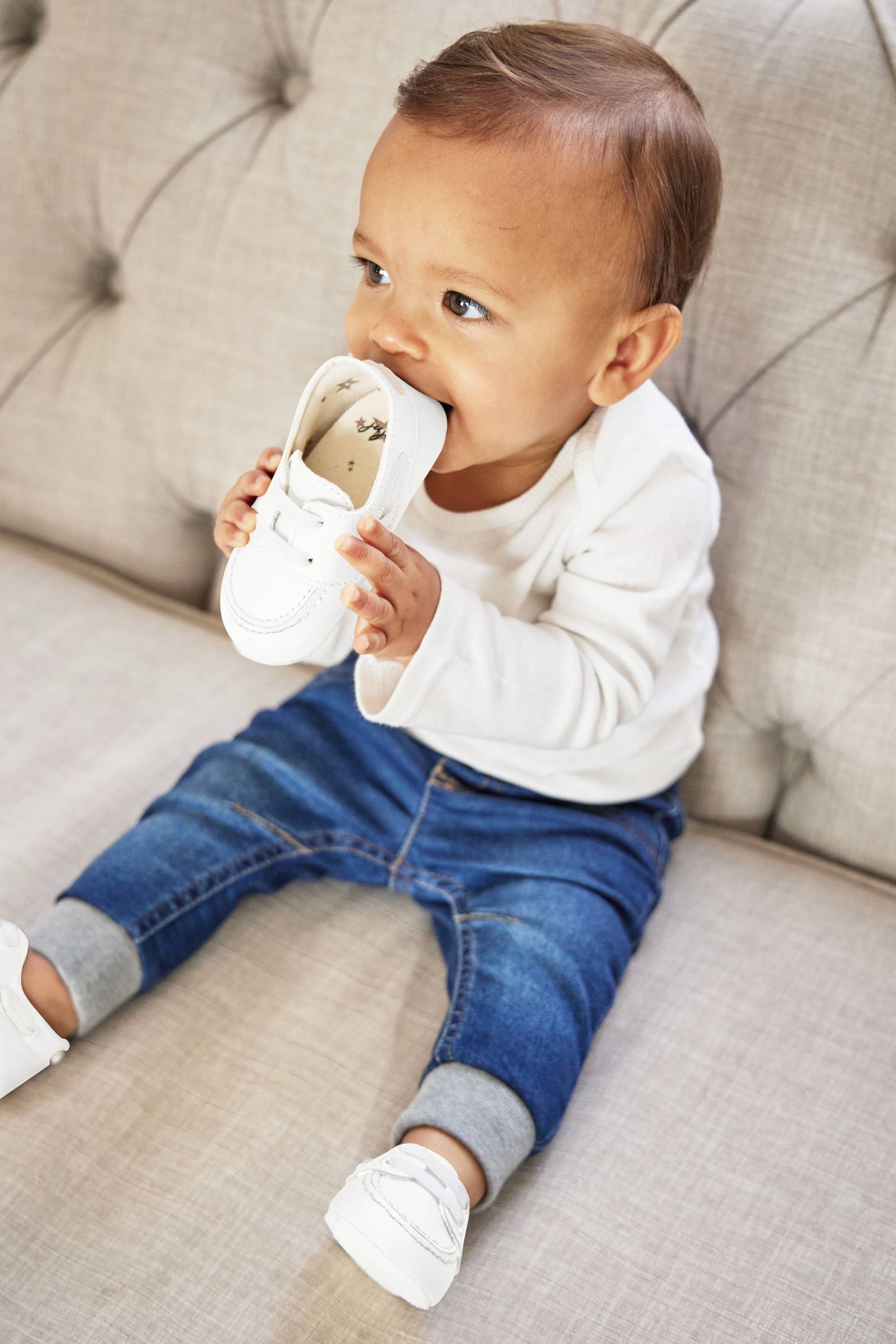 Baby Boat Shoe Snowy White