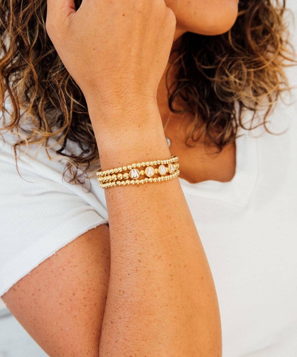18K Gold Plated Set of 3 for Mama Bracelet Set