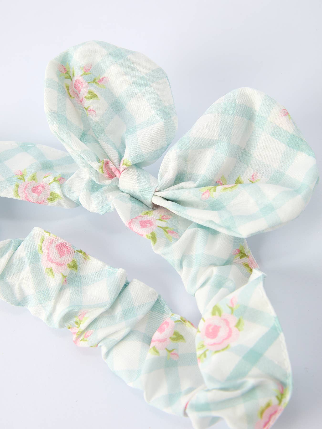 Plaid Floral Baby Girls' Romper and Short Sleeve Dress Matching Headband