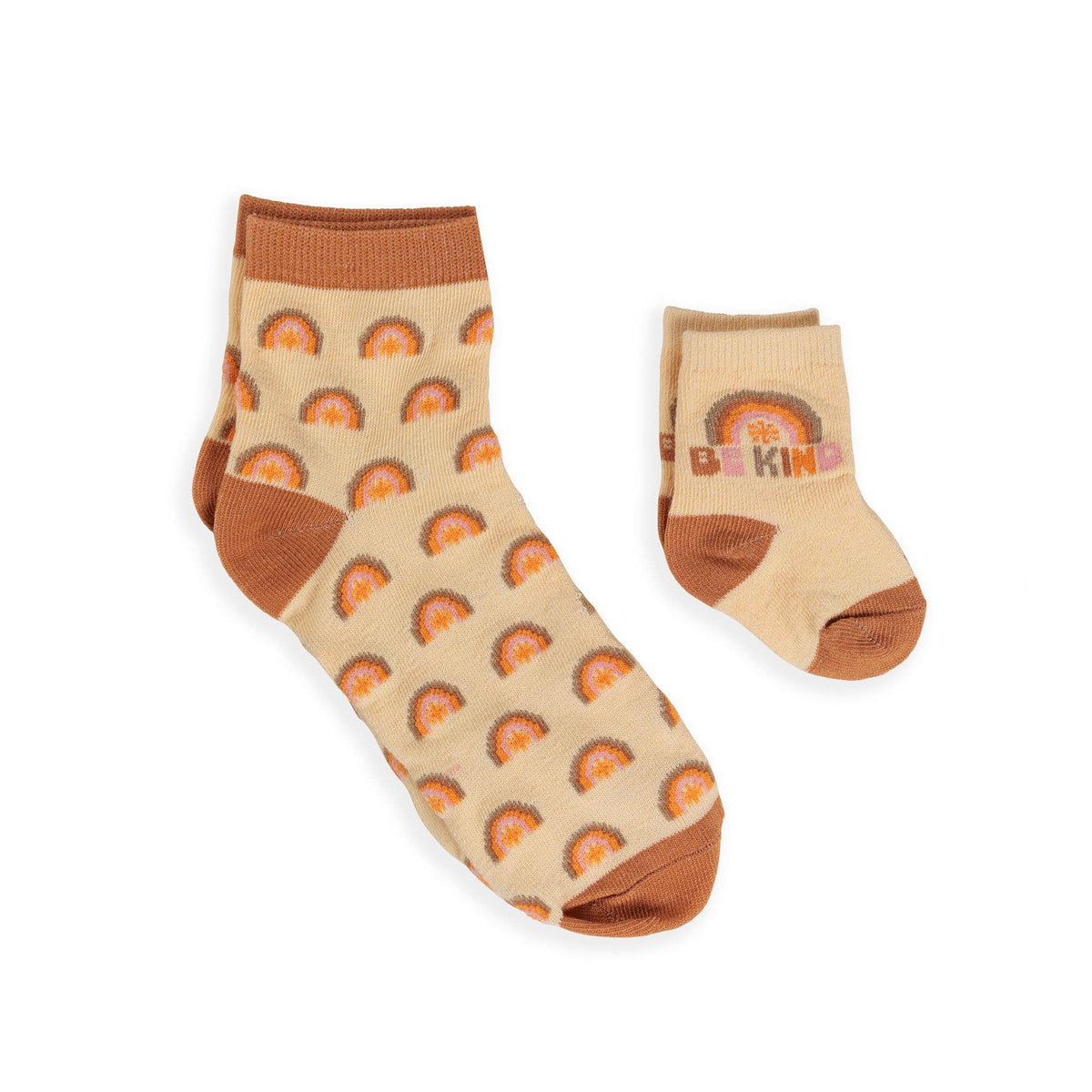 Mama & Me Socks Set Be Kind Rainbows