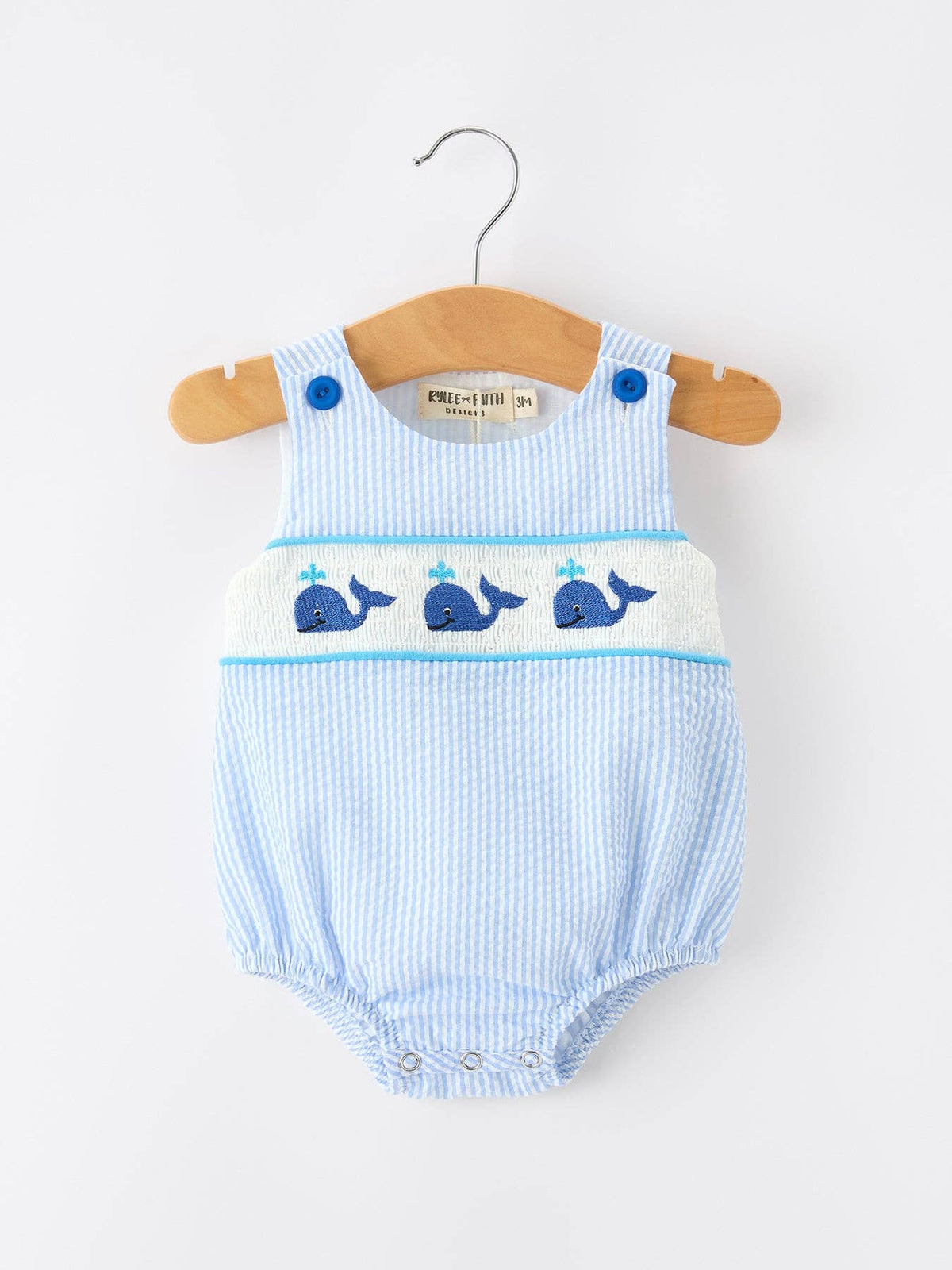 Whale Embroidery Romper