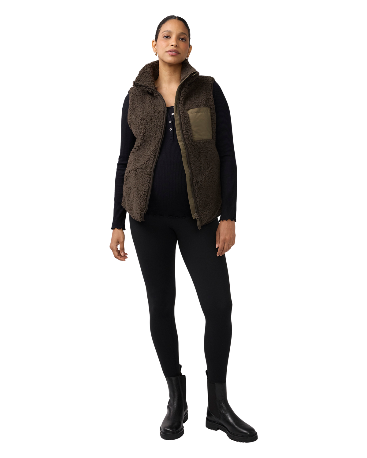 Sherpa Maternity Vest with Baby Carrier Insert