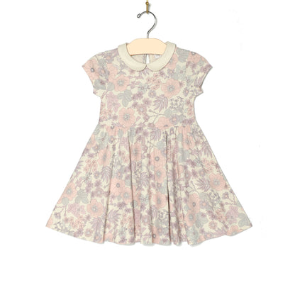 Vintage Floral Collar Twirl Dress