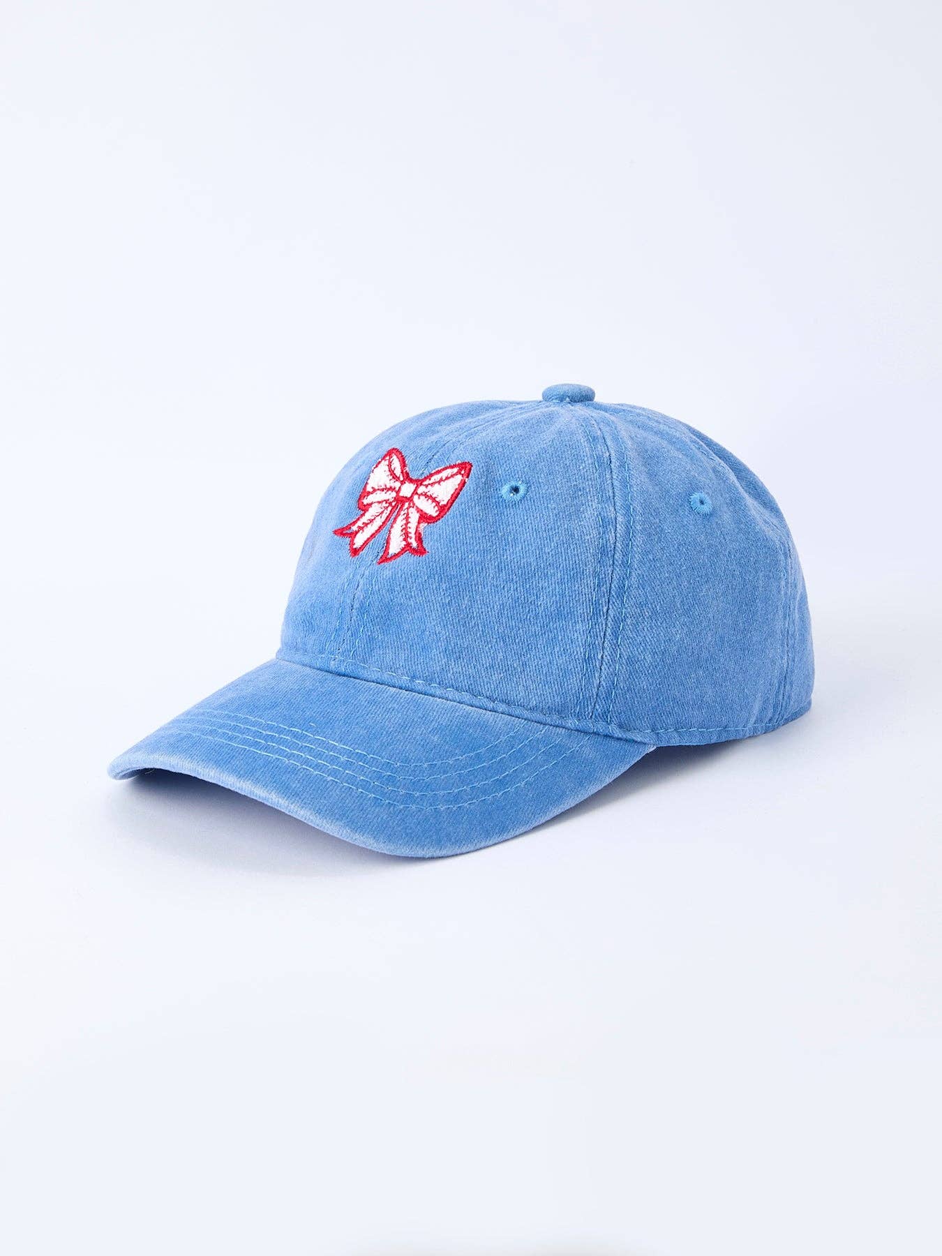 Blue Bow Kids Hat