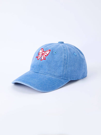 Blue Bow Kids Hat
