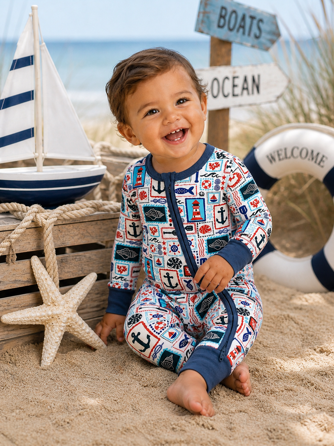 Seaside Stamps Footie