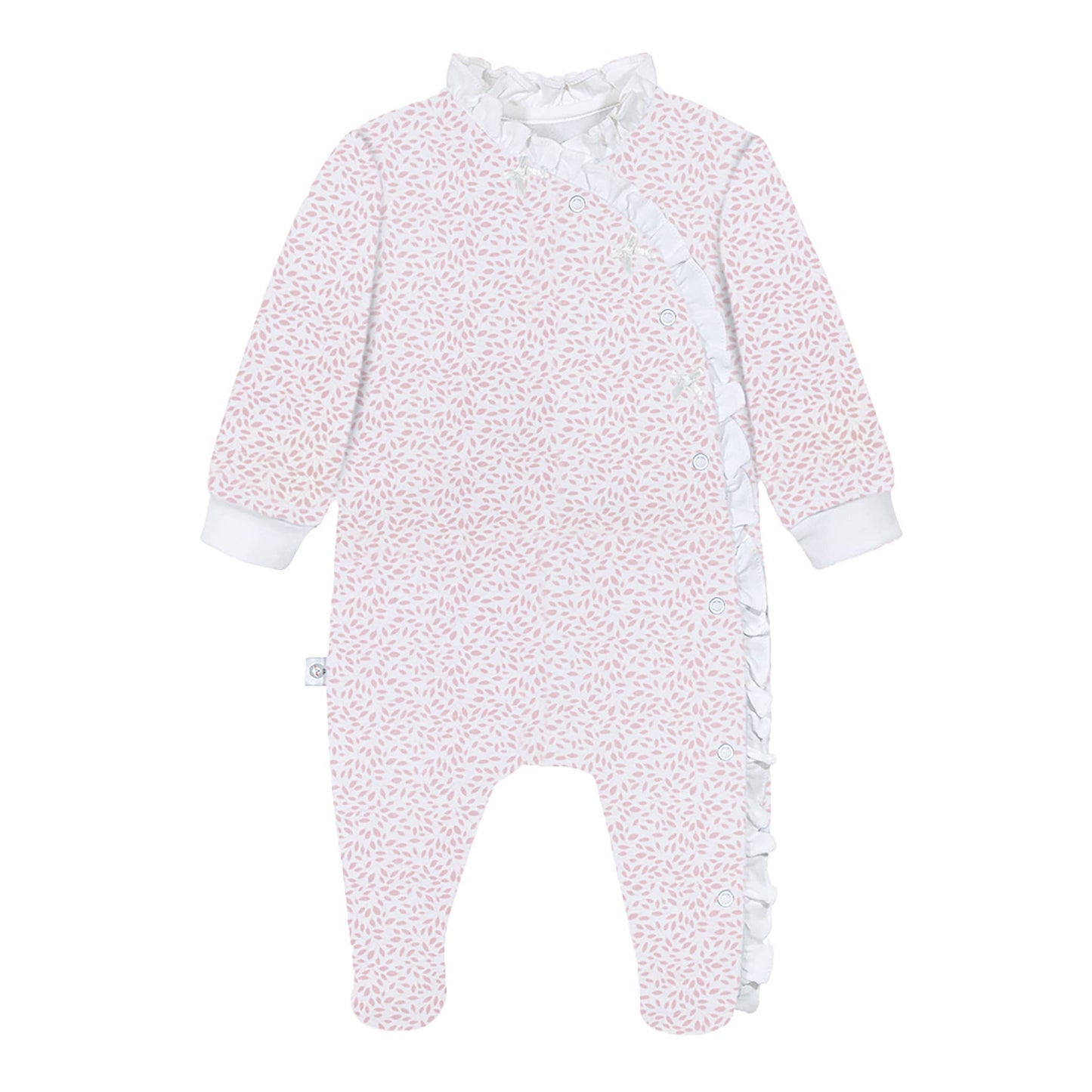 Pink Leaves Pima Baby Onesies