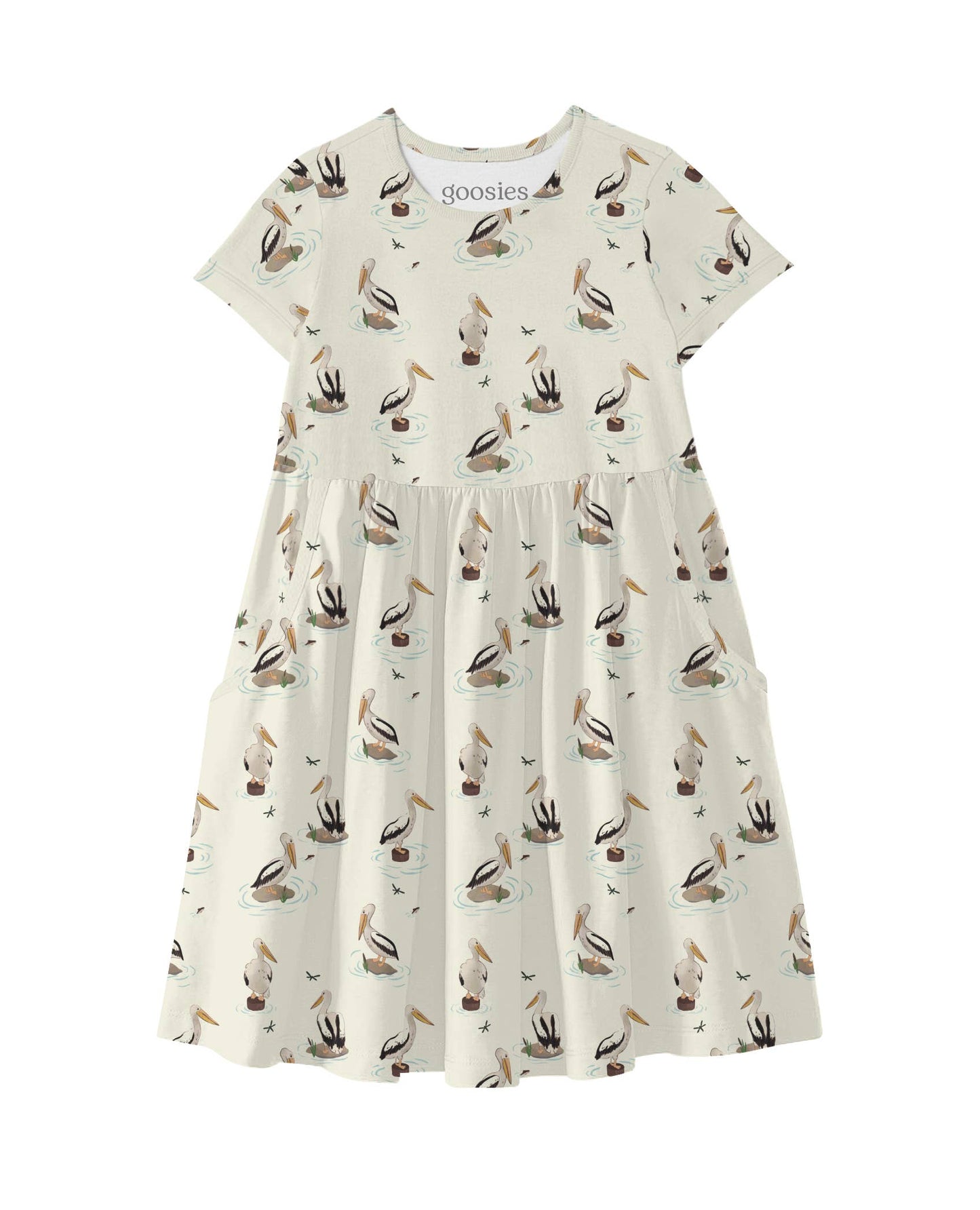 Coastal Pelicans Pocket Dress